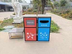 戶外智能垃圾分類收集箱感應(yīng)開門